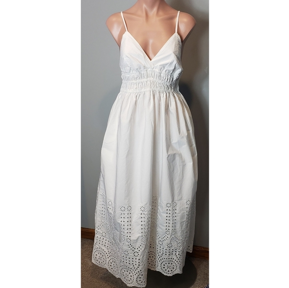 J. Crew Dresses & Skirts - J. Crew White Eyelet Midi Dress